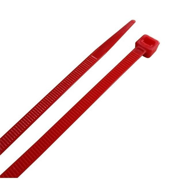 Home Plus Home Plus 3005054 8 in. Cable Tie; Red - Pack of 100 3005054
